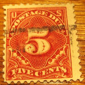 1930-33 5 cent postage due stamp deep carmine.